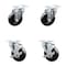 Service Caster Avantco 17819301 17816412 Swivel Caster Replacement Set AVA-SCC-20S414-HRS-TP2-2-TLB-2 - alternate 1